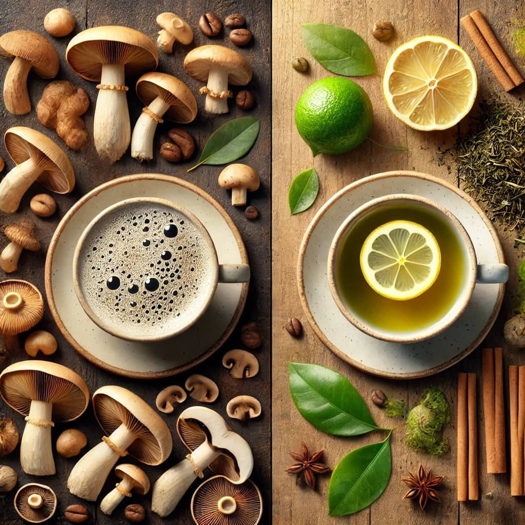 Mushroom Coffee vs. Green Tea